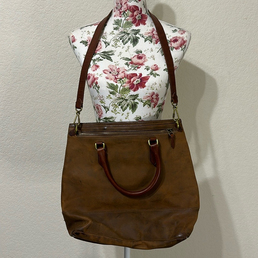 Madewell J Crew Vintage Leather Tote